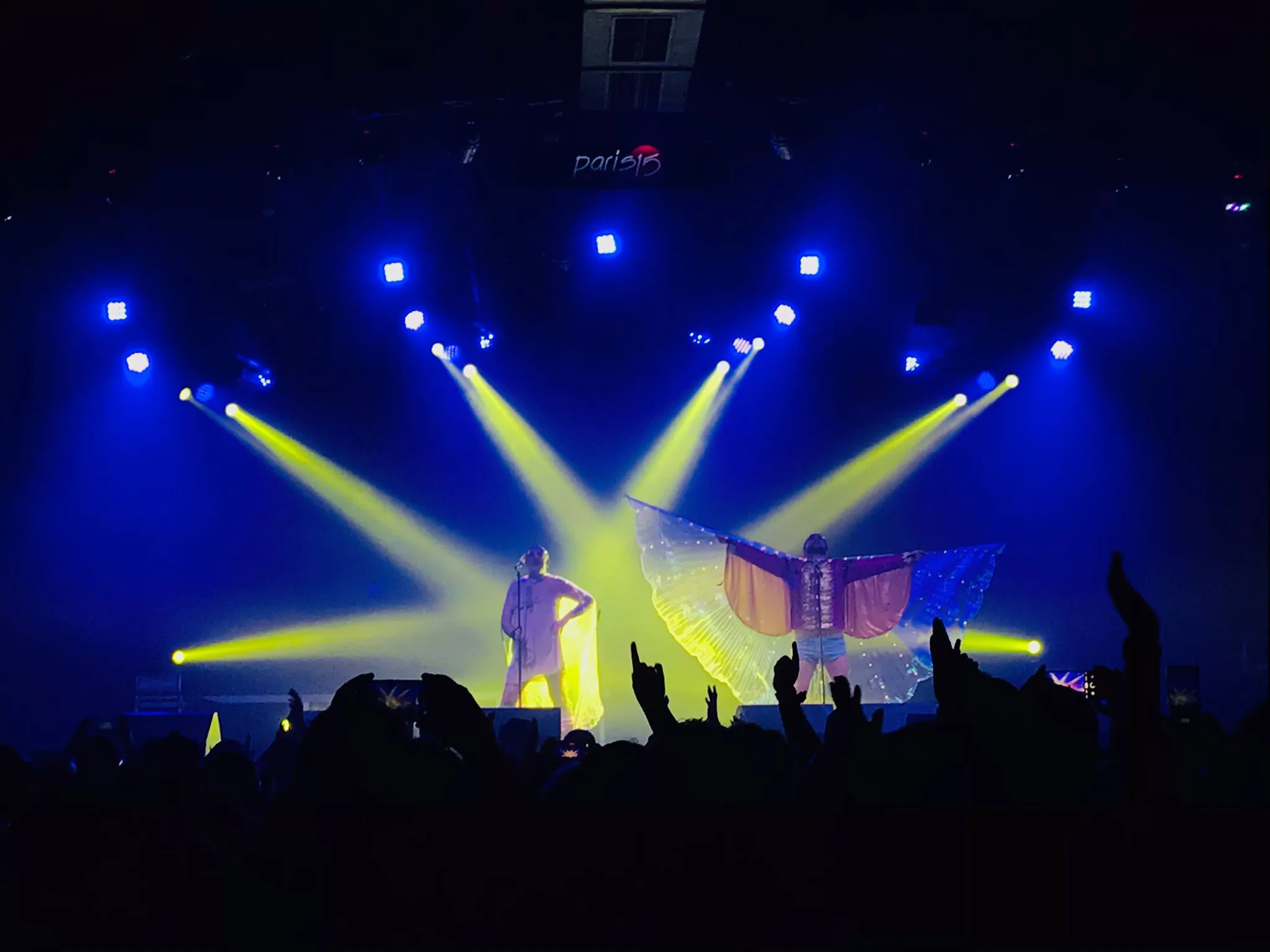 iluminación en concierto de noche