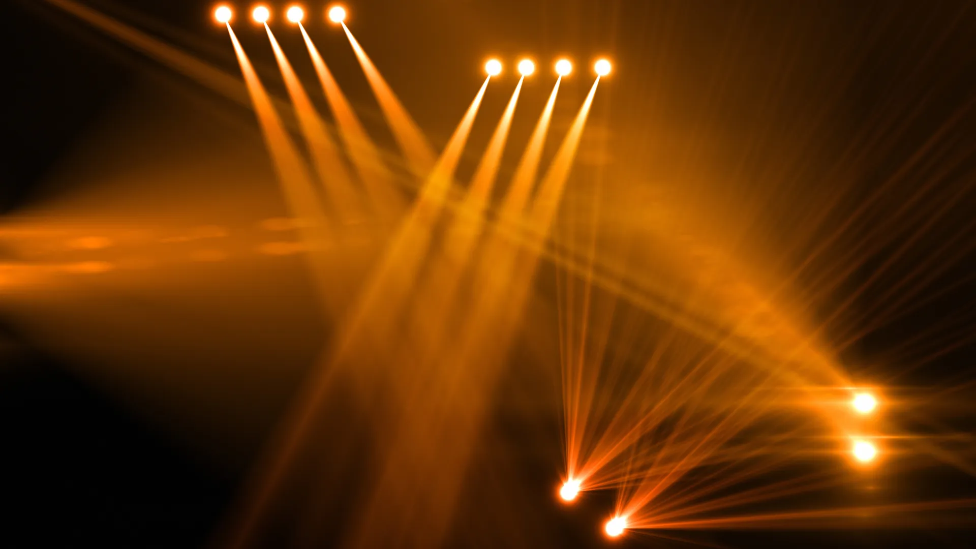 fondo de luces de foco en naranja
